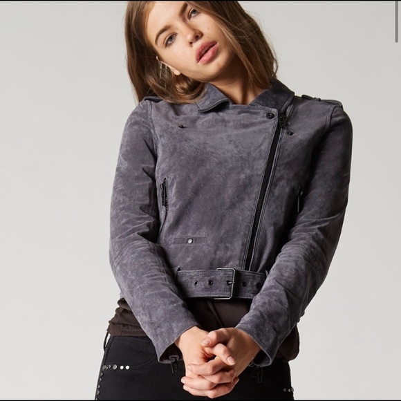 Blanknyc Stargazer Grey Suede Moto 